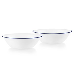 Corelle® Brilliant Blue Banded 2-quart Serving Bowls. 2-pack